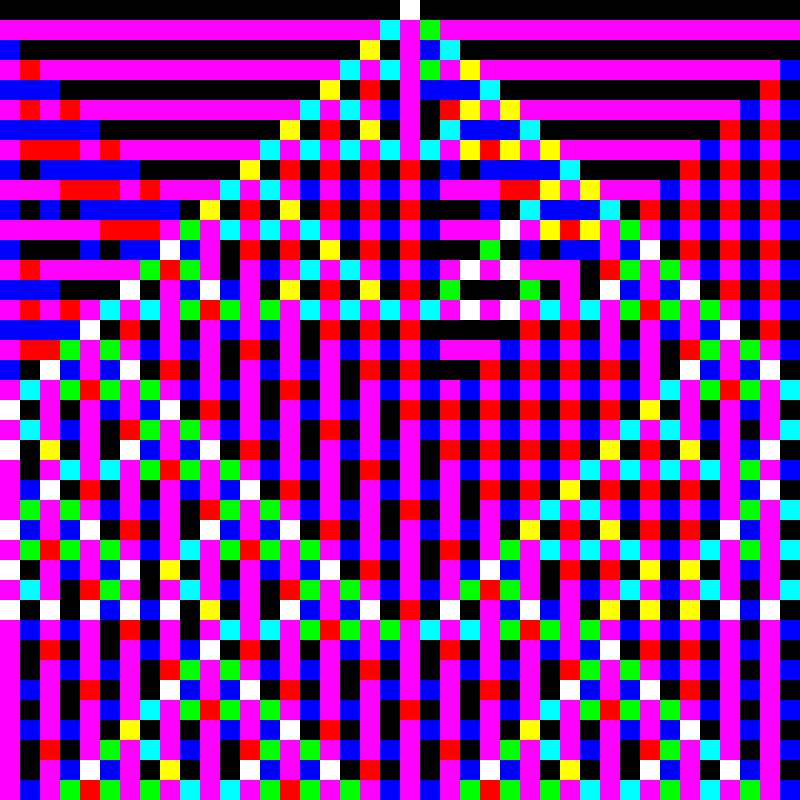 RGB Elementary Cellular Automaton #597