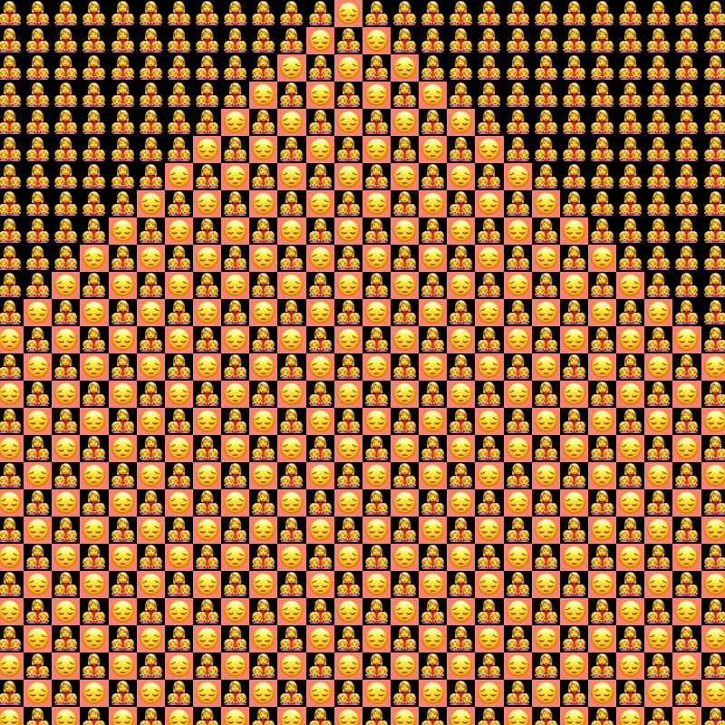 Elementary Cellular Emoji Automata #509