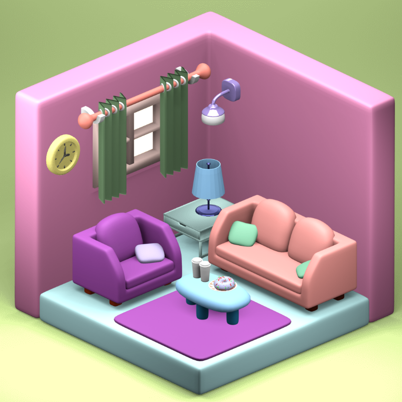 3D Fantasy Living room #31