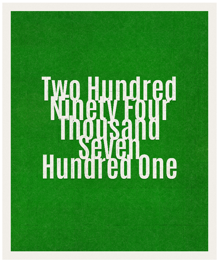 Count #294701