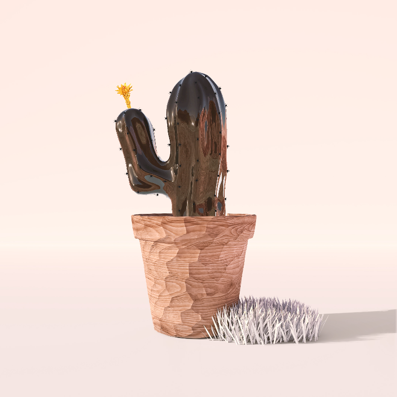 3D Crypto Cacti #18