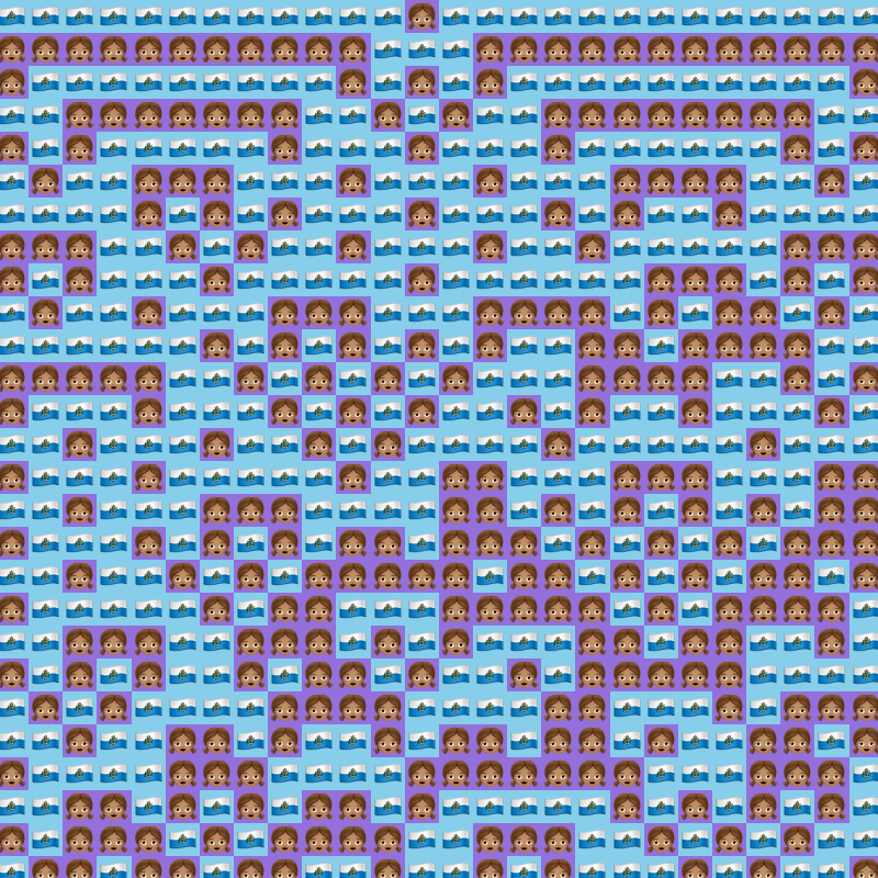 Elementary Cellular Emoji Automata #180