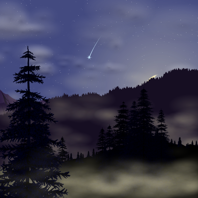 Moonlit Mountains #91