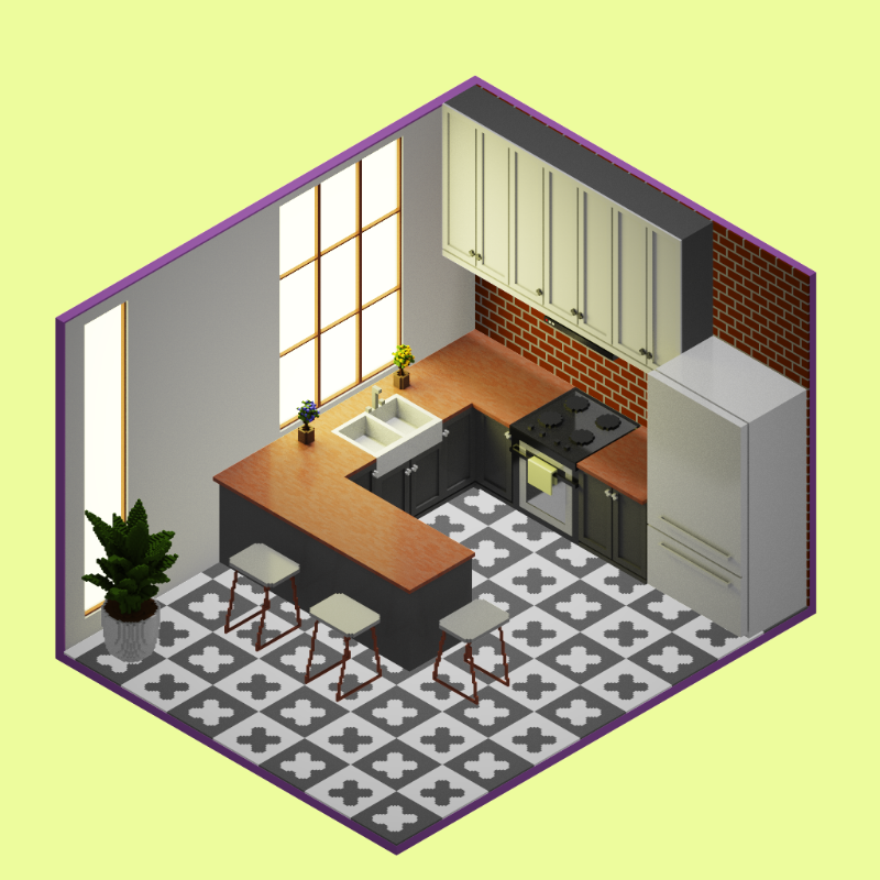 Isometric kitchen #19