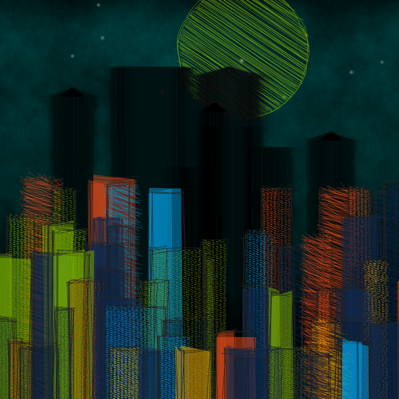 hastily-drawn cityscape sketch #108