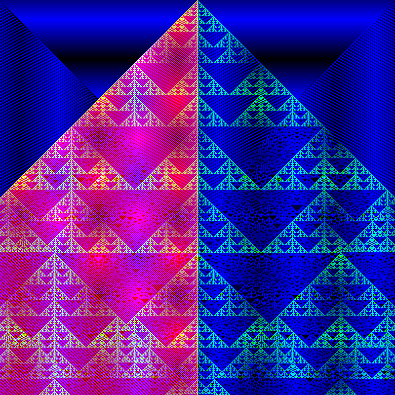 RGB Elementary Cellular Automaton #461