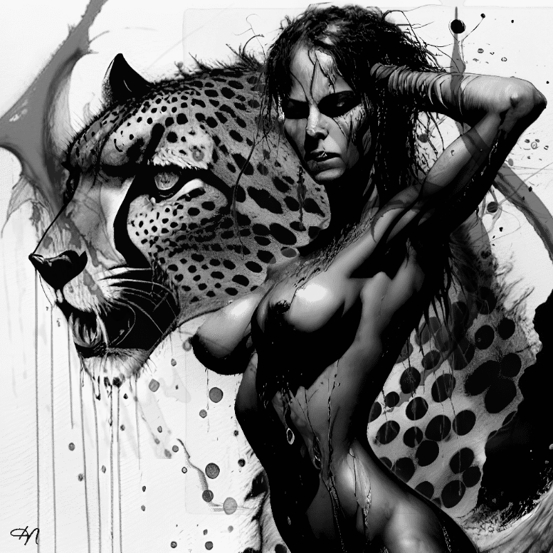 Wild Girl and Cheetah #1