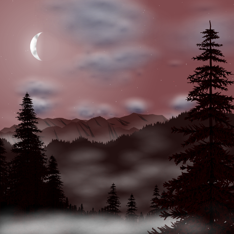 Moonlit Mountains #93