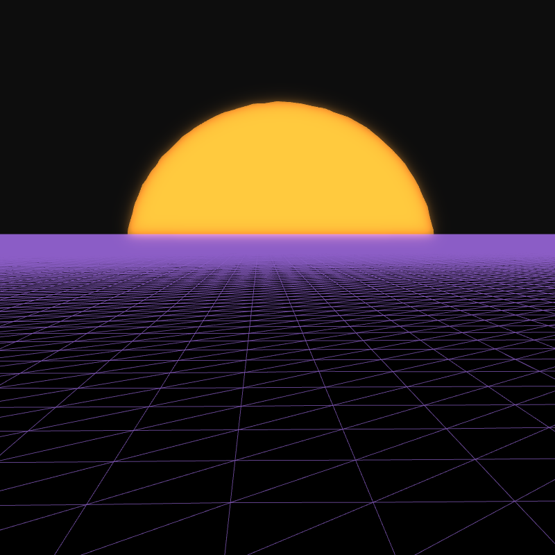 Generative Retrowave Field #139