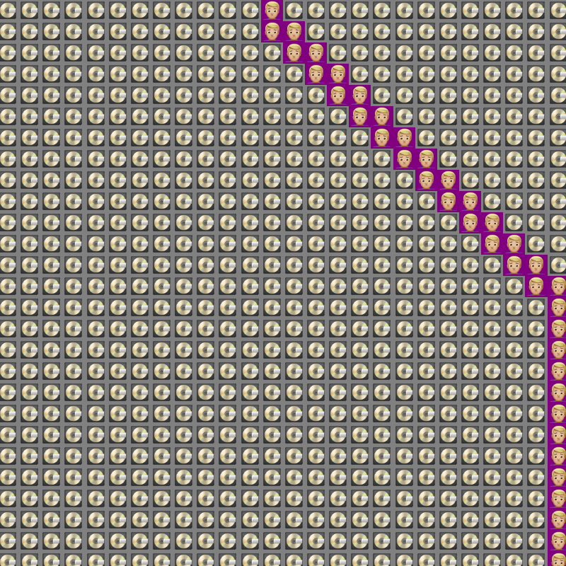 Elementary Cellular Emoji Automata #539