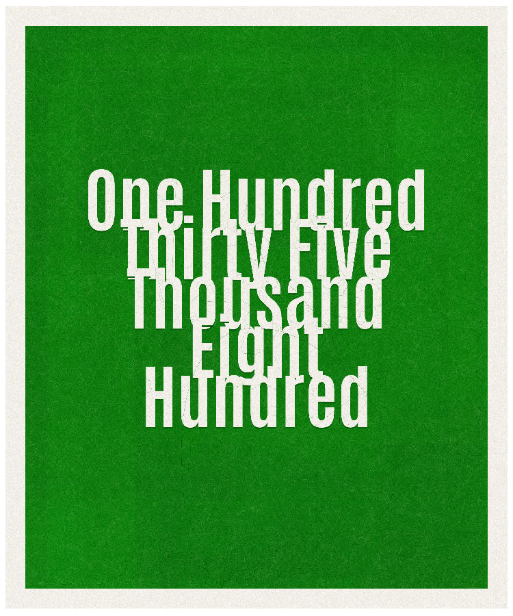 Count #135800