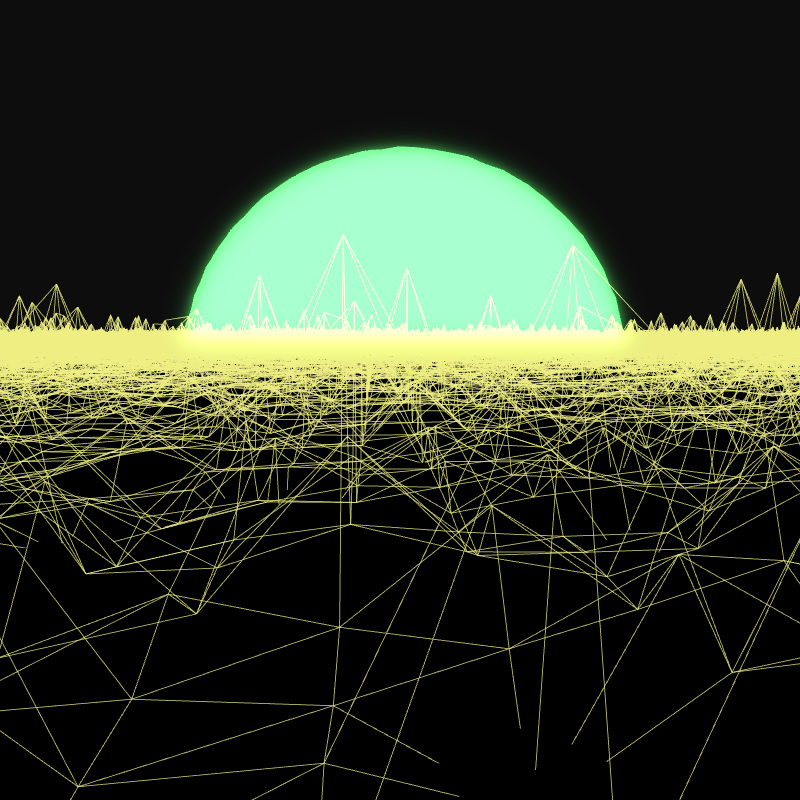 Generative Retrowave Field #18