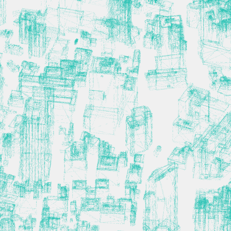 Algorithmic Drawing: Minato City Tokyo #91