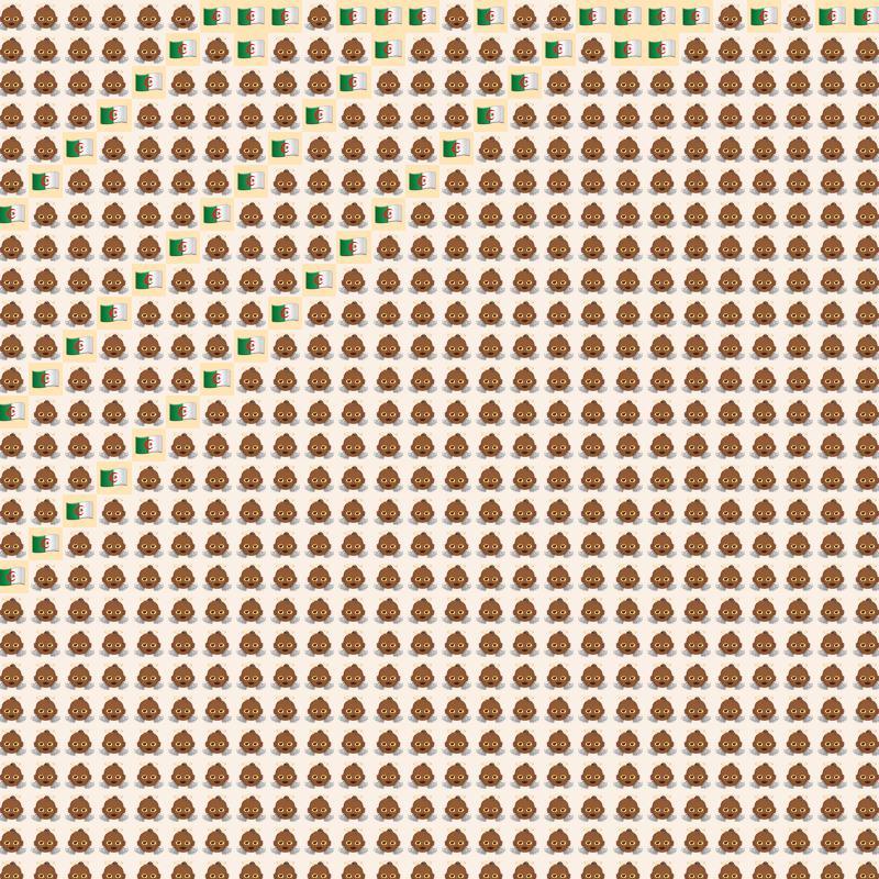 Elementary Cellular Emoji Automata #899