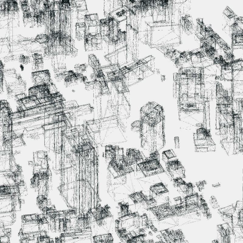 Algorithmic Drawing: Minato City Tokyo #96