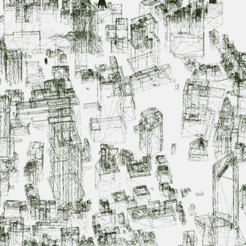 Algorithmic Drawing: Minato City Tokyo #42