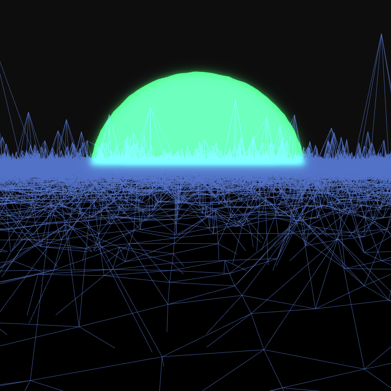 Generative Retrowave Field #68