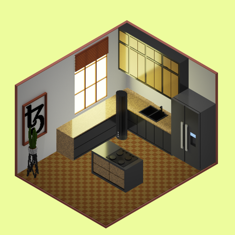 Isometric kitchen #23