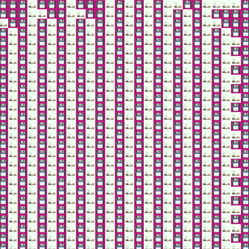 Elementary Cellular Emoji Automata #128