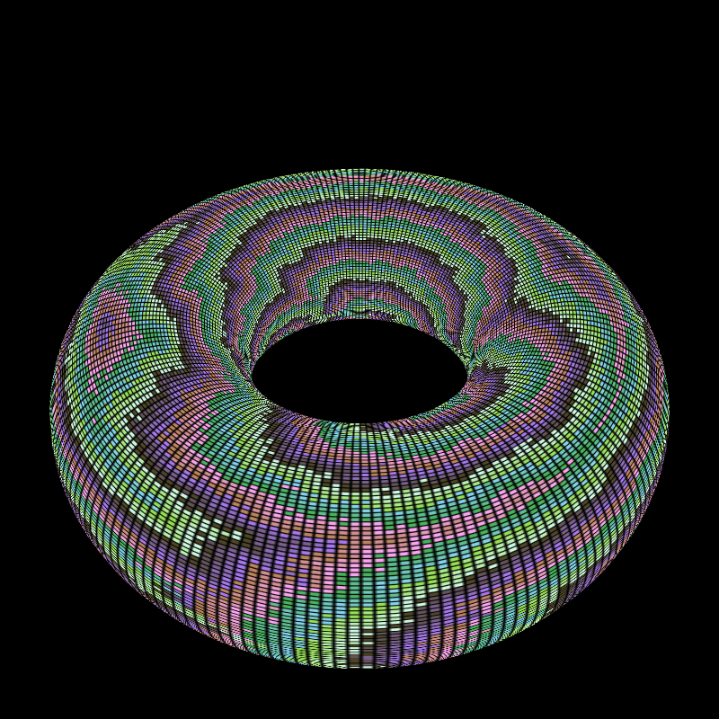 Reaction Diffusion on a Torus #42