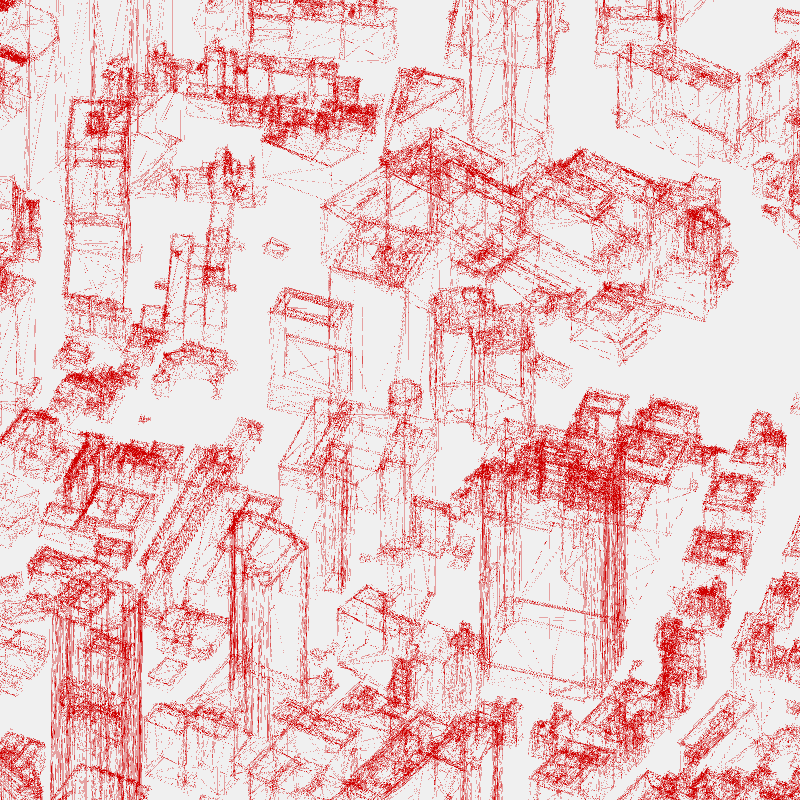 Algorithmic Drawing: Minato City Tokyo #36