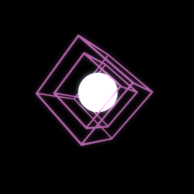 Generative Animation : Two Cube and Sphere #24