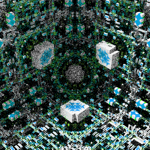 Colorful, warped cubic sponge forms #26