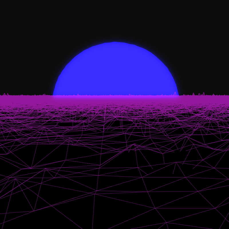 Generative Retrowave Field #77