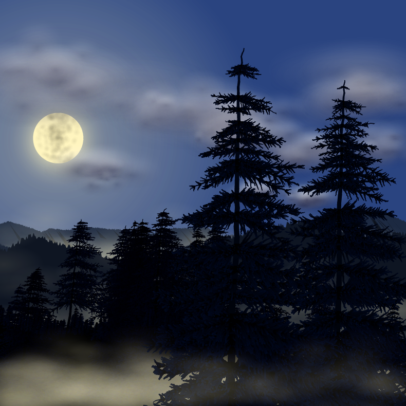 Moonlit Mountains #39