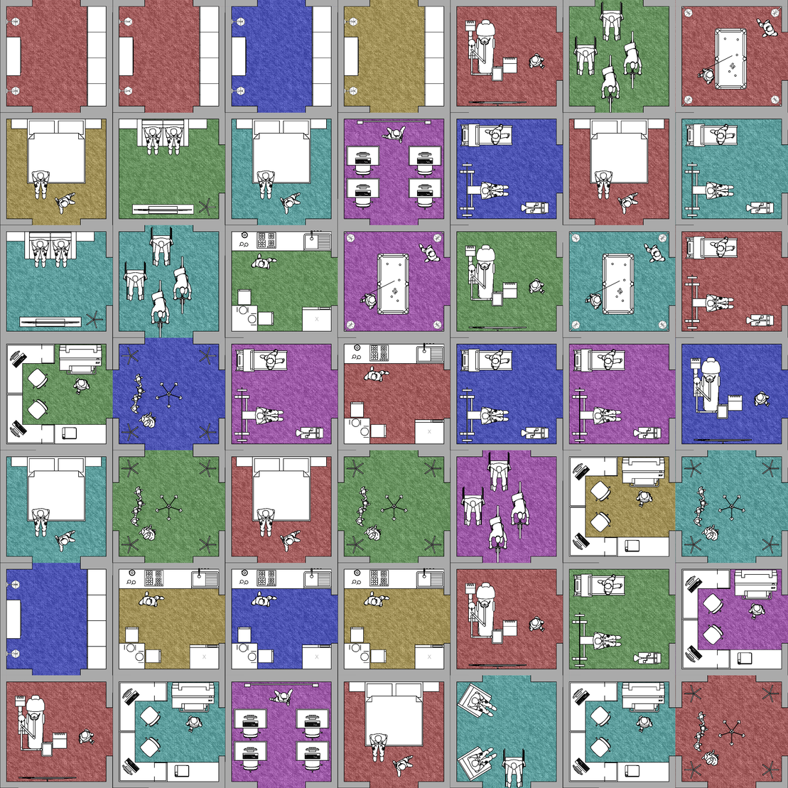 Harlequin block building #17