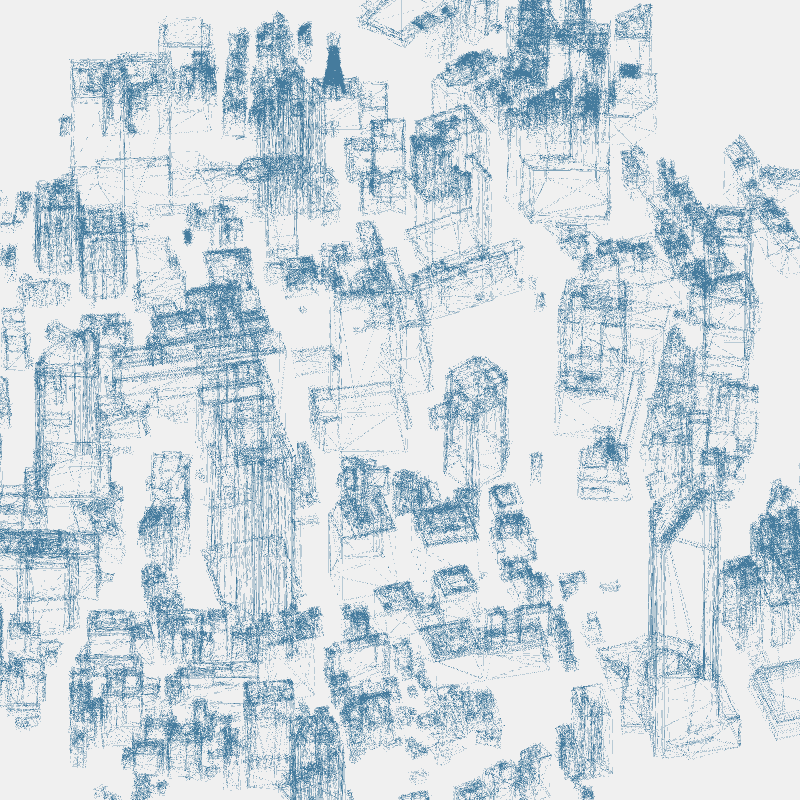 Algorithmic Drawing: Minato City Tokyo #1