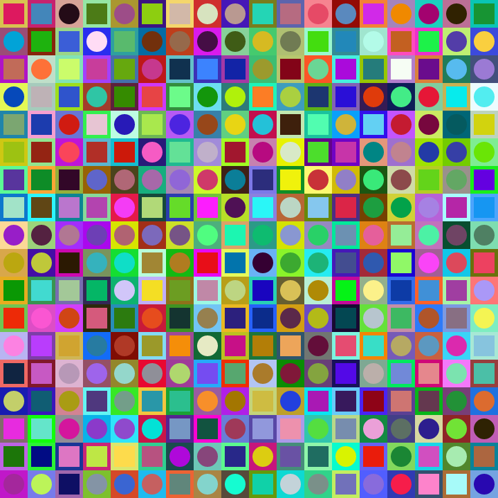 Square Dot Composition #210