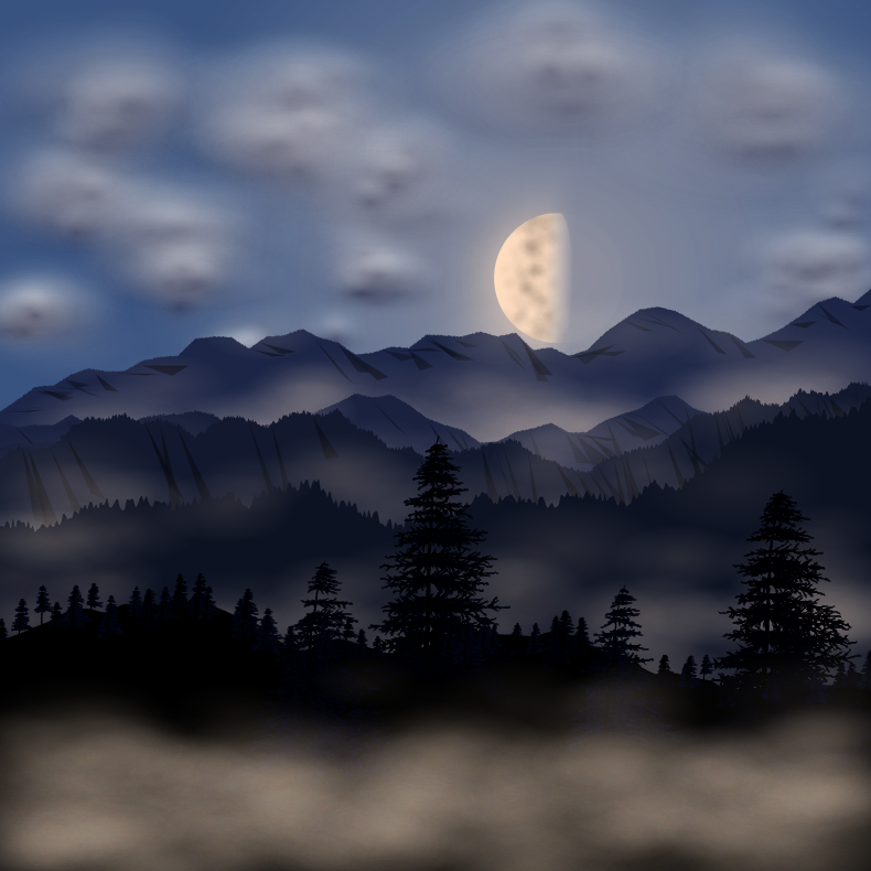 Moonlit Mountains #59