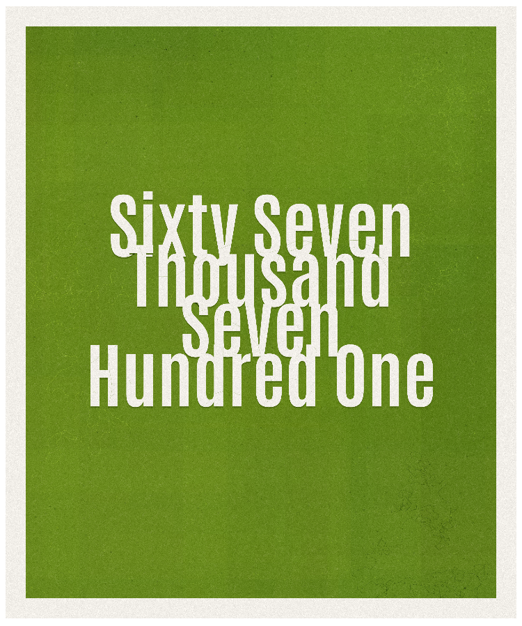 Count #67701