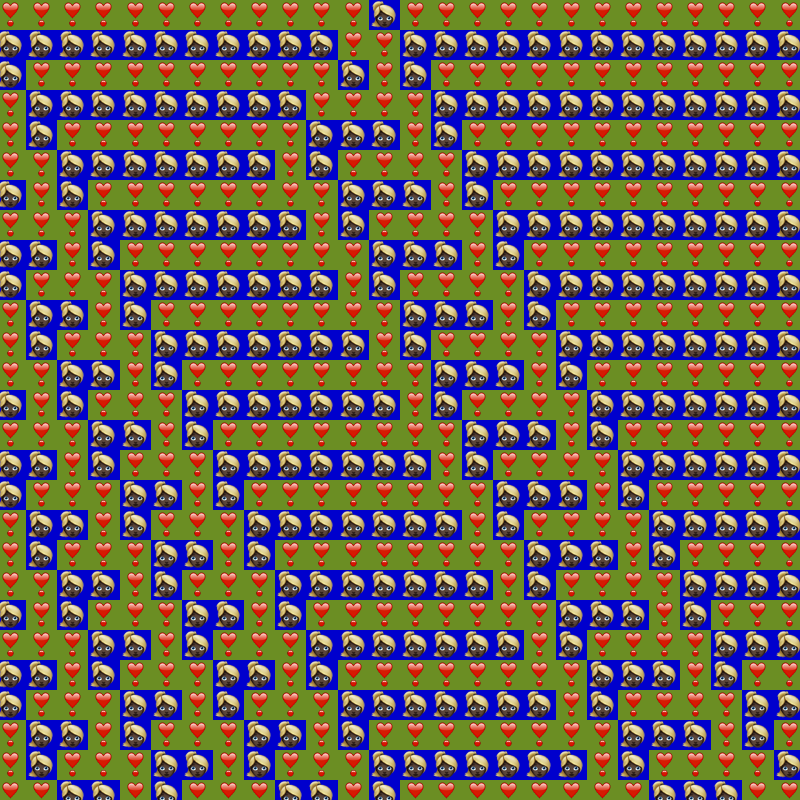 Elementary Cellular Emoji Automata #264