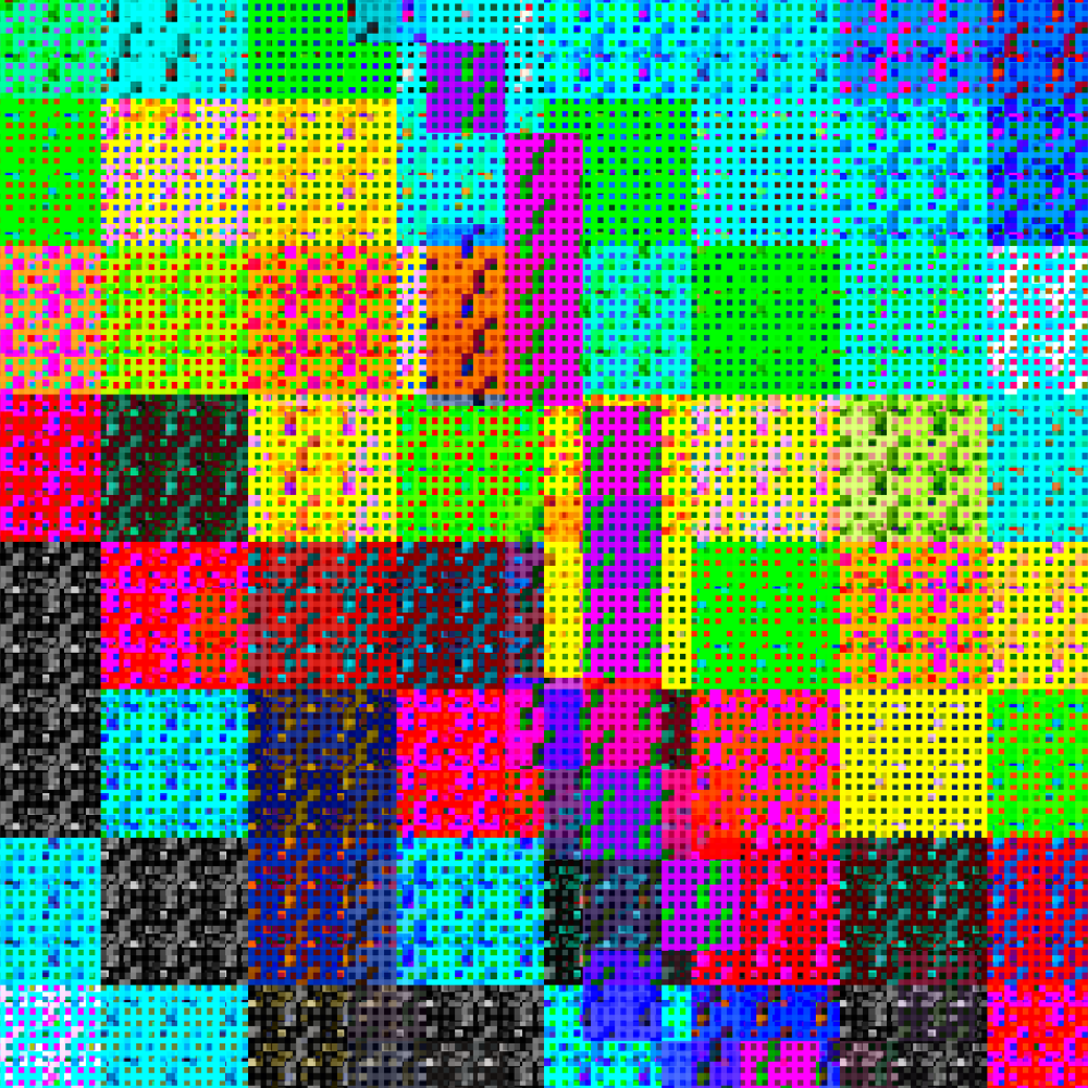 Multicolored Pixelated Field #15