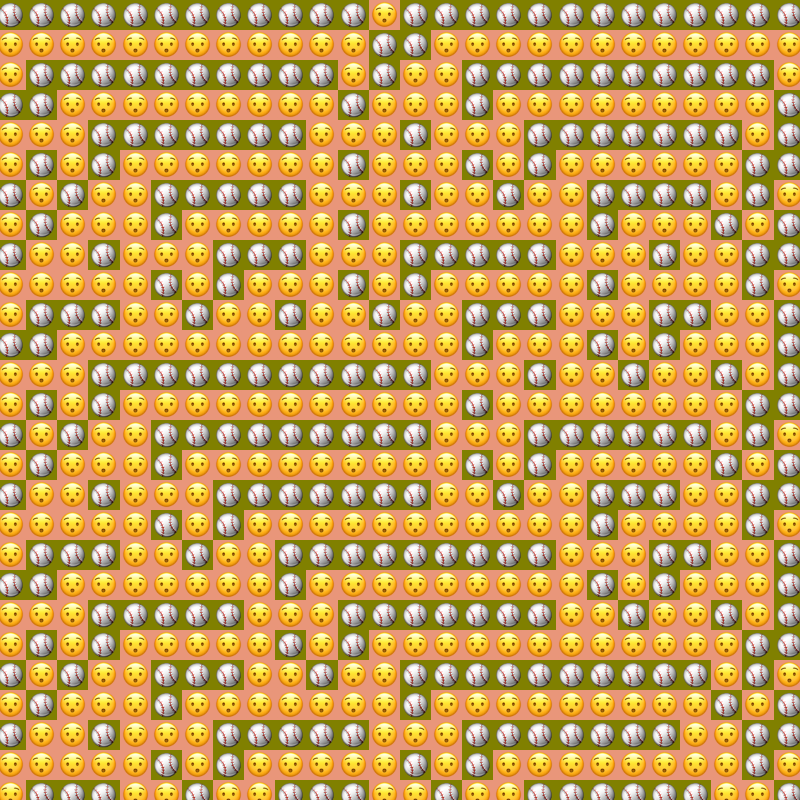 Elementary Cellular Emoji Automata #508