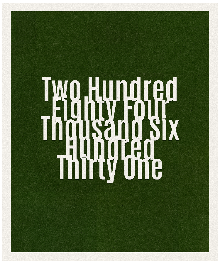 Count #284631
