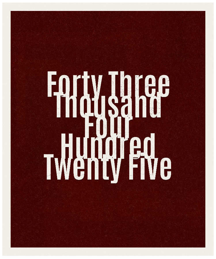 Count #43425