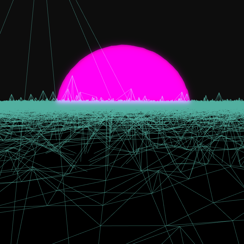 Generative Retrowave Field #99