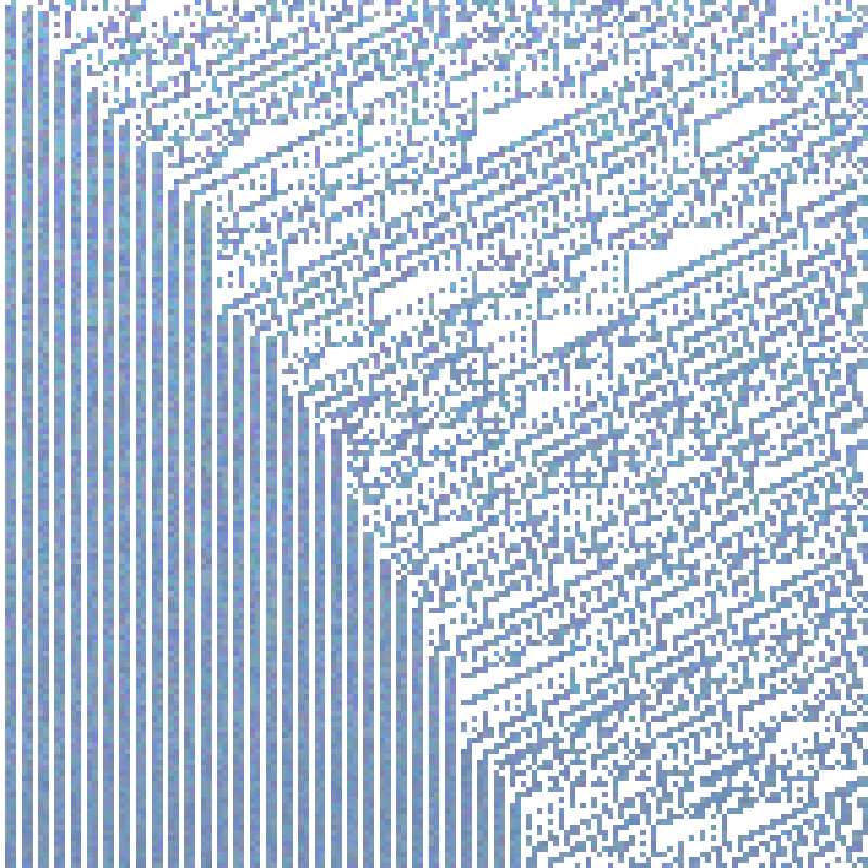 Colored Elementary Cellular Automaton #188