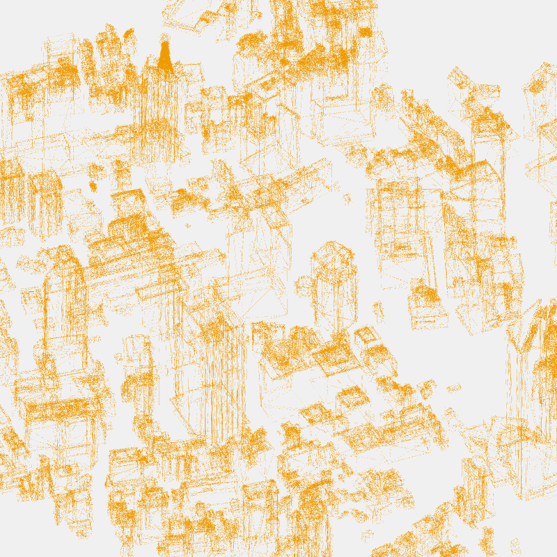 Algorithmic Drawing: Minato City Tokyo #71