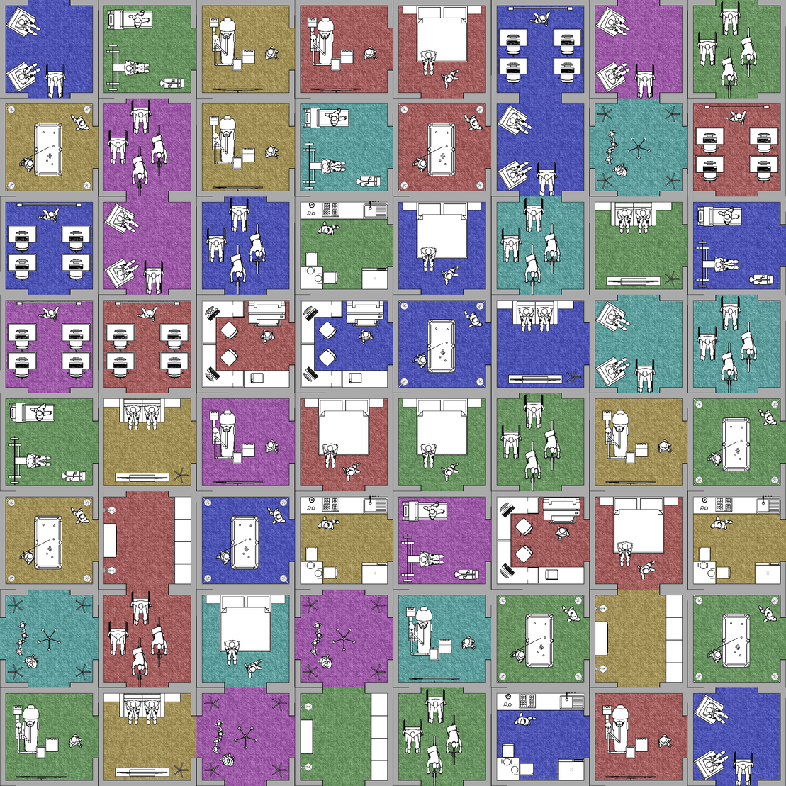 Harlequin block building #10