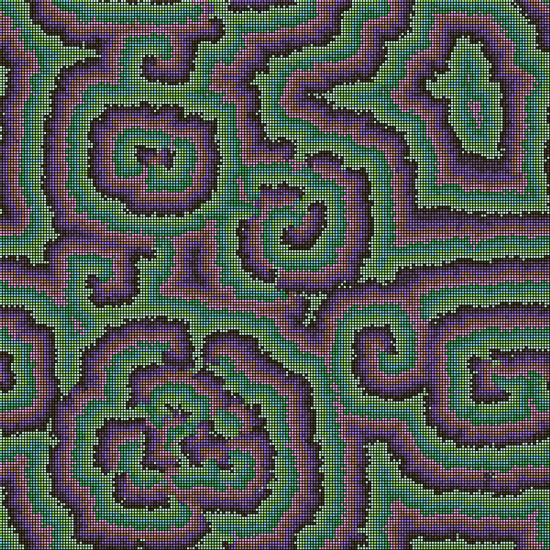 Reaction Diffusion Cellular Automata #2