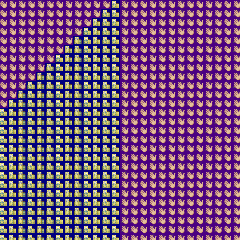 Elementary Cellular Emoji Automata #262