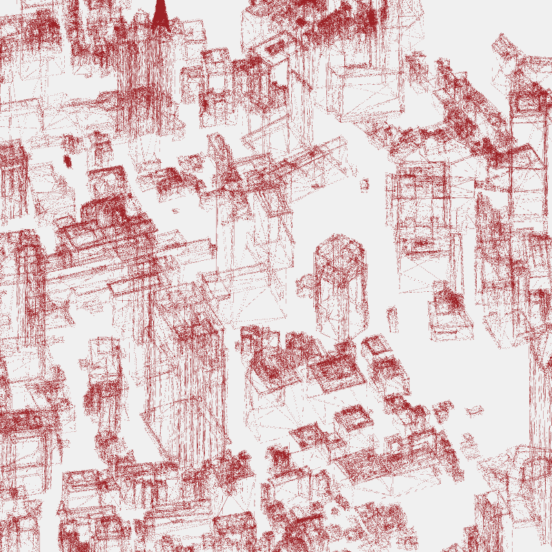 Algorithmic Drawing: Minato City Tokyo #50