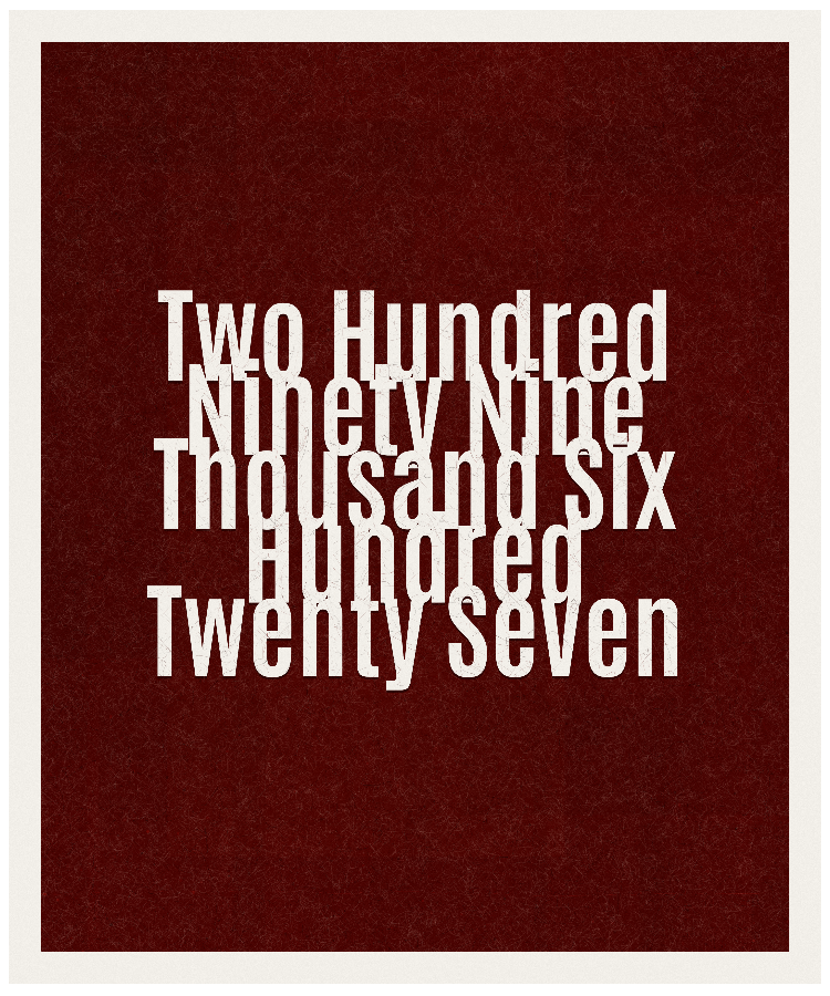Count #299627