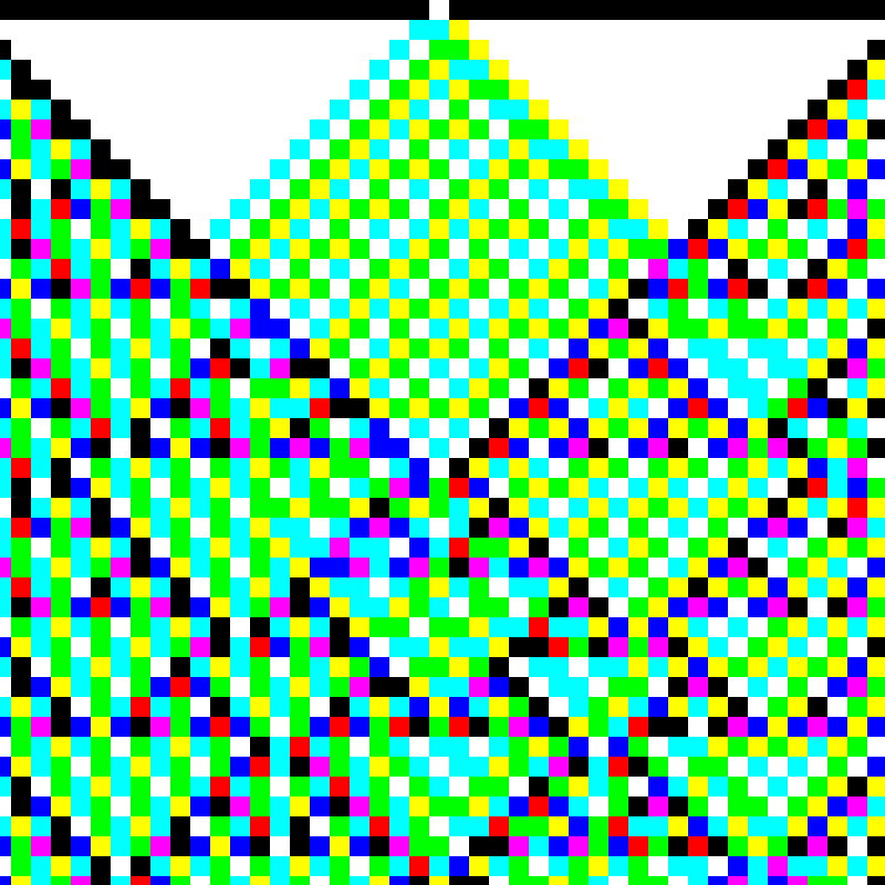 RGB Elementary Cellular Automaton #21