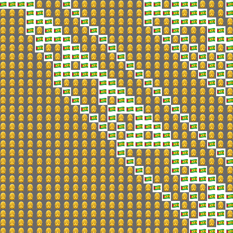 Elementary Cellular Emoji Automata #600