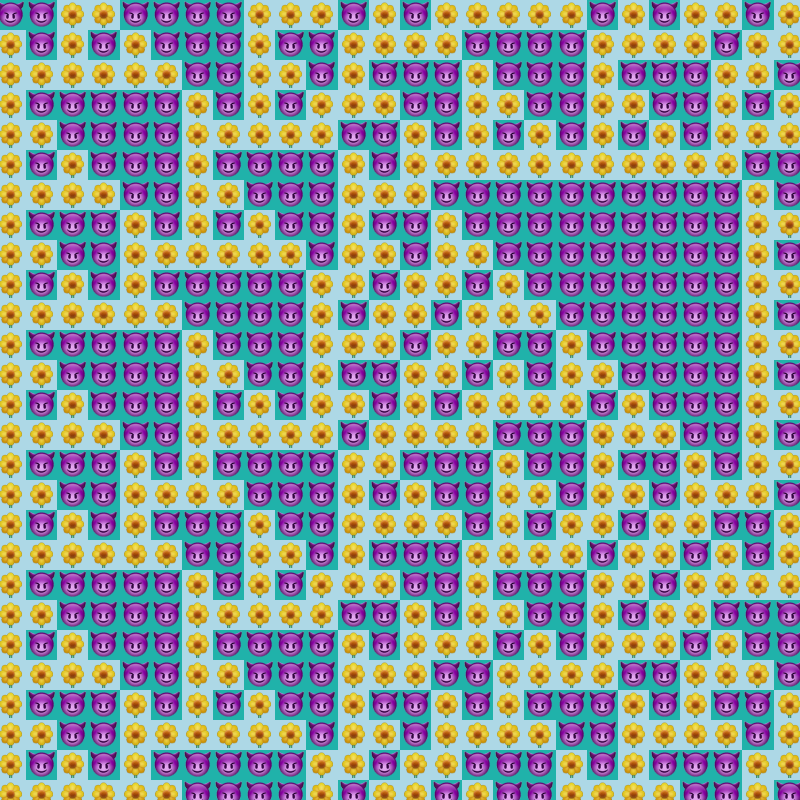 Elementary Cellular Emoji Automata #323